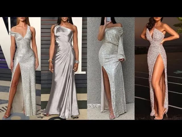 Con qué combinar un vestido plateado para brillar en cualquier ocasión